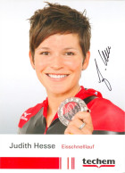 Autogramm AK Eisschnellläuferin Judith Hesse Dannhauer Eissportclub Erfurt ESC Olympia DDR Ice Speed Skating Schaatsen - Autógrafos