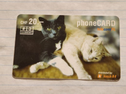 LIECHTENSTEIN-(LI-39B)-CATS-(95)(431-604-4204-2883)(20CHF)-(05/06)(31601193)-tirage-80.000-used Card - Liechtenstein