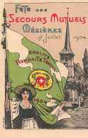 Fête Des Secours Mutuels Mézières 1904 Vaud Egalité Humanité Travail Solidarité Suisse - Mézières