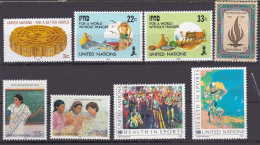 Nations Unies N.Y. 1988 YT 512 à 514 Et 517 à 520 Et 527 Neufs - Neufs