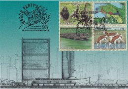 Nations Unies N.Y.  1994 YT 651 à 654 Carte Postale Oblitérée 1er Jour - Maximum Cards