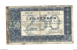 *netherlands 2,5 Gulden  Zilverbon 1938    62 - 2 1/2 Gulden