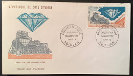 COTE D'IVOIRE 1972 40f EXPLOITATION DIAMANTIFERE Y&T342 FDC (diamand Pierre Précieuse Gems Mineral Industrie Bijoux - Côte D'Ivoire (1960-...)