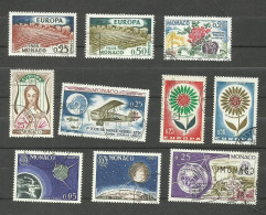 Monaco N°571, 572, 580, 618, 645, 652, 653, 664, 665, 668 Cote 4.75€ - Used Stamps