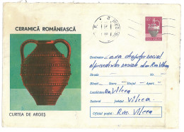 IP 73 A - 01238 POTTERY, Romania - Stationery - Used - 1973 - Porcelana