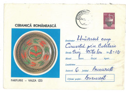 IP 73 A - 01236 POTTERY, Romania - Stationery - Used - 1973 - Porcelana