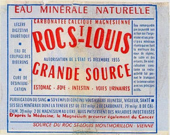 Eau Minérale Roc Saint-Louis Grande Source Montmorillon Cancer Radioactivité (Photo) - Objetos