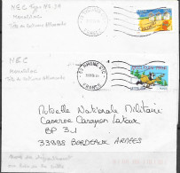 Empreintes NEC Monobloc, Tête Allemande, Nom Du Département Au Lieu De La Ville (69 Rhone CTC Et 78 Yvelines CTC) - Cartas & Documentos