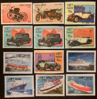 VIETNAM Many Transports Used Stamps - Other (Sea)