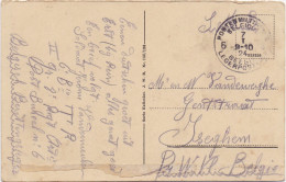 Postes Militaires Belgique - 1924 - Belgie Legerposterij - Service Militaire - Neus A Rhein Naar Iseghem - Brieven En Documenten