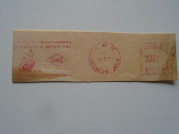 D200362  Red  Meter Stamp Cut- EMA - Freistempel  -1971  Japan  Irifunecho -Tomas - Otros & Sin Clasificación