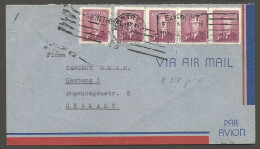 1953 Airmail Cover 15c GVI Postes Montreal Quebec PQ To Germany - Postgeschiedenis
