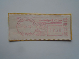 D200369  Red  Meter Stamp Cut- EMA - Freistempel  -1976 Japan   Nippon  - KANDAEKIMAE - Fuji - Altri & Non Classificati