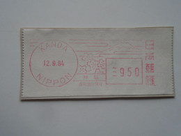 D200370 Red  Meter Stamp Cut- EMA - Freistempel  -1984 Japan   Nippon  - KANDA  - Fuji - Otros & Sin Clasificación