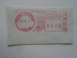 D200373  Red  Meter Stamp Cut- EMA - Freistempel  -1971   Japan   Nippon  - Trade Center    - Fuji - Other & Unclassified