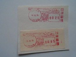 D200376  Red  Meter Stamp Cut- EMA - Freistempel  -1970 Japan   Nippon  -OSAKA - Otros & Sin Clasificación