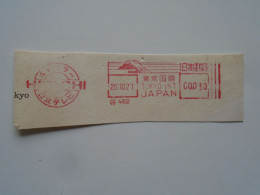 D200380  Red  Meter Stamp Cut- EMA - Freistempel  -1971 Japan   Nippon  - HITACHI  TOKYO  Electronics - Altri & Non Classificati