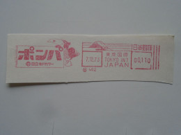 D200386   Red  Meter Stamp Cut- EMA - Freistempel  -1973  Japan   Nippon  -  TOKYO - Autres & Non Classés