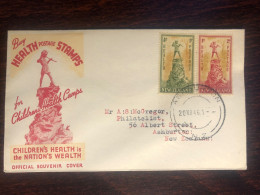 NEW ZEALAND FDC TRAVELLED COVER LETTER 1946 YEAR HEALTH MEDICINE - Brieven En Documenten