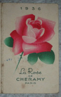 Petit Calendrier Poche Parfumé 1936 La Rose De Cheramy Coiffeur Coiffure Limoges Rue Montmailler Haute Vienne - Petit Format : 1921-40