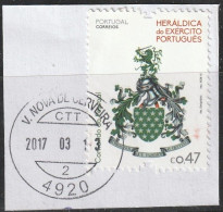 Fragment - Postmark VILA NOVA DE CERVEIRA . 2017 -|- Mundifil Nº 4767 . Heraldica Do Exército - Usati
