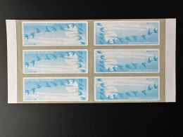 France Lisa - Planche De Guichet Schalterbogen Oiseaux De Jubert Frankreich ATM - 1990 « Oiseaux De Jubert »