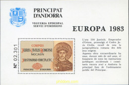 252117 MNH ANDORRA. Vegueria 1983 EUROPA 1983 - Episcopale Vignetten