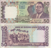 SIERRA  LEONE  50 Leone  P17b    Dated  27.04.1989   ( President Dr. Joseph Saidu Momoh  + Dancers At Back ) - Sierra Leone