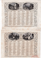 ALMANACH 1857 CALENDRIER 2 SEMESTRIELS Allégorie De La Vie à La Campagne Imp.  Dubois -Trianon (2024 Jan ABL 3) - Formato Grande : ...-1900