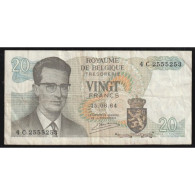 BELGIQUE - PICK 138 - 20 FRANCS - 15/06/1964 - SIGN 20 - TB - 20 Franchi