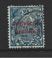 New Hebrides French 1908 Overprints On New Caledonia 25c Blue FU - Used Stamps