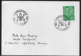 Norway.   A Scout Camp At Mandal 1970 (Norwegian Boy Scout Association).   Norway Special Event Postmark. - Storia Postale