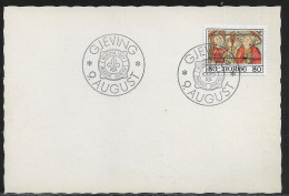 Norway.   Gjeving, Risøya 1977, Agder Krets.  NSF Agder District Boy Scout Camp.   Norway Special Event Postmark. - Covers & Documents
