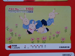 T-180 - JAPAN -JAPON, NIPON, Carte Prepayee -  Rabbit. Lapin - Konijnen
