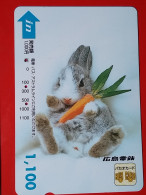T-180 - JAPAN -JAPON, NIPON, Carte Prepayee -  Rabbit. Lapin - Lapins