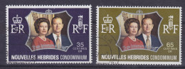 New Hebrides 1972 Mi. 353-54, QEII. Silver Wedding Complete Set, (o) - Used Stamps