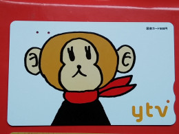 T-204 - JAPAN -JAPON, NIPON, Carte Prepayee  ANIMAL, MONKEY - Jungle