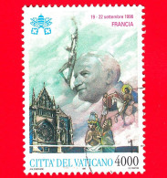 VATICANO - Usato - 1997 - Viaggi Di Giovanni Paolo II Nel 1996 - Francia - 4000 L. - Used Stamps