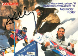 Autogramm AK Snowboarder Alexander Koller Österreich Salzburg Oberndorf Kitzbühel Tirol Österreich Snowboardcross ÖSV - Autógrafos