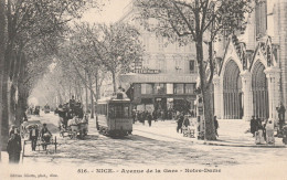 Nice (06 - Alpes Maritimes) Tramway - Attelage Avenue De La Gare - Notre Dame - Transport (road) - Car, Bus, Tramway