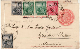 ARGENTINA 1903  LETTER CARD SENT TO GLAUCHAU - Briefe U. Dokumente