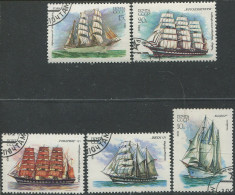 Soviet Union:Russia:USSR:Used Stamps Set Sailing Ships, Tovarish, Vega, Kodor, Kruzenstern, 1981 - Used Stamps