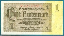 1 Rentenmark 30.1.1937 Serie Y  AUNC - Other & Unclassified