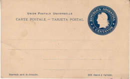 ARGENTINA 1899 POSTCARD UNUSED - Covers & Documents