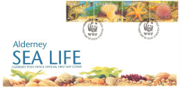 ALDERNEY - FDC WWF 1993 - SEA LIFE / 4164 - Alderney