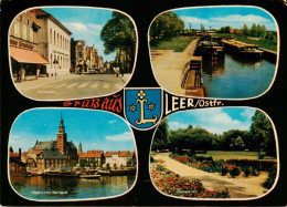 73909632 Leer Ostfriesland Muehlenstrasse Hafen Mit Rathaus Schleuse Inselgarten - Leer