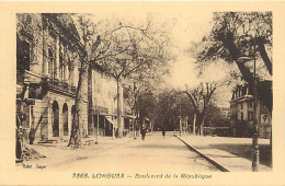 Var -ref-B861- Lorgues - Boulevard De La République - Edit. Sage / Riviere Bureau - Pons - N° 7568 - - Lorgues