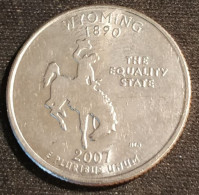 ETATS UNIS - USA - ¼ - 1/4 DOLLAR 2007 D - Wyoming - KM 399 - Quarter Dollar - 1999-2009: State Quarters