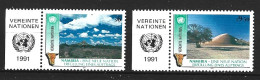 ONU VIENNE. N°122-3 De 1991. Namibie. - Unused Stamps