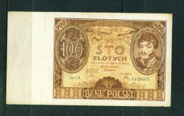 POLAND - 1934 100 Zloty Circulated Banknote - Polen